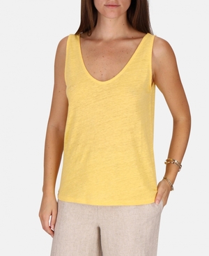 Debardeur Les Tropeziennes HEDI V-neck Jaune Femme|NLUO-71003435